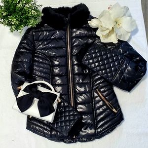 GUESS Women's Black Quilted Puffer Jacket